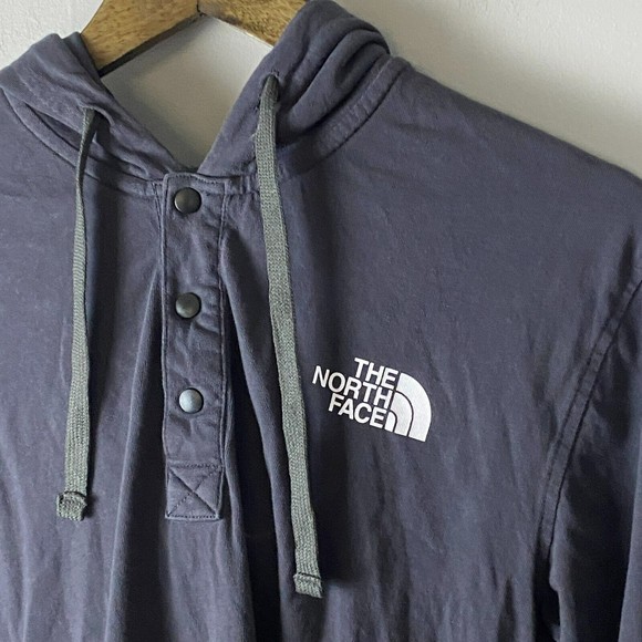 THE NORTH FACE Mens Black Snap Henley Hoodlie Long Sleeve Pullover Size S - Picture 3 of 11